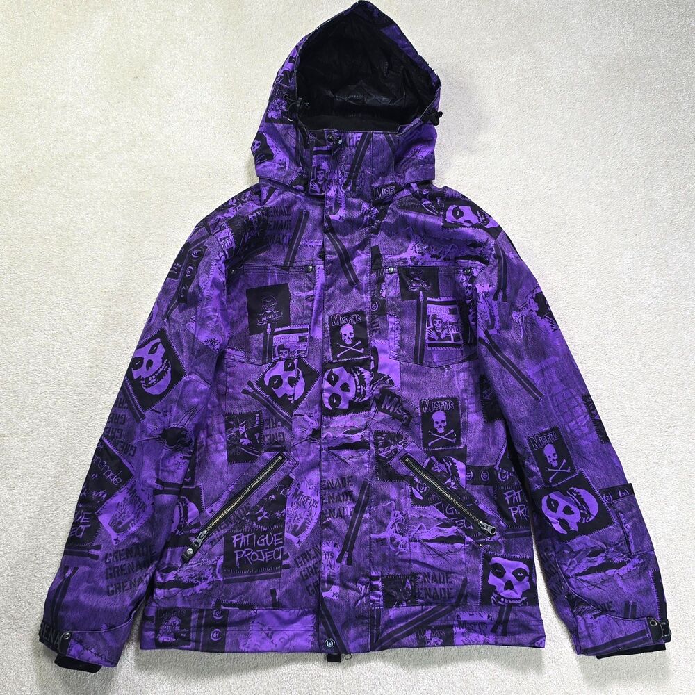 Grenade Fatigue Project X Misfits Snowboard Jacket Rare 2007 Punk Rock Small